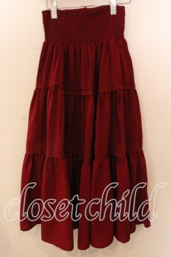 画像4: axes femme POETIQUE / ハイウエストティアードスカート  アカ O-25-12-17-074-AX-SK-IG-OS