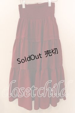 画像4: axes femme POETIQUE / ハイウエストティアードスカート  アカ O-25-12-17-074-AX-SK-IG-OS