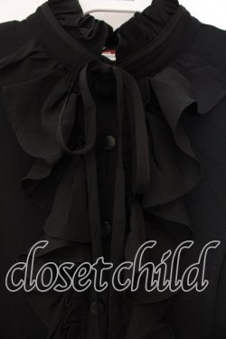 画像2: Qutie Frash / 後ろロングフリルブラウス  ブラック O-25-12-17-007-QU-BL-YM-OS