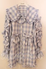 axes femme POETIQUE / メニーメニーリボンワンピース  ブルー O-25-12-17-077-AX-OP-IG-OS