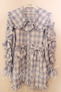 axes femme POETIQUE / メニーメニーリボンワンピース  ブルー O-25-12-17-077-AX-OP-IG-OS