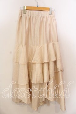 画像2: axes femme / 幾何学JQ柄ティアードスカート  アイボリー O-25-12-17-078-AX-SK-IG-OS