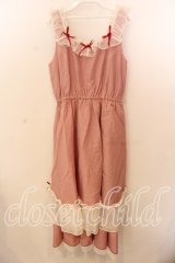 axes femme / ローズリボンチェックワンピース  アカ O-25-12-17-082-AX-OP-IG-OS