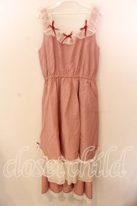 axes femme / ローズリボンチェックワンピース  アカ O-25-12-17-082-AX-OP-IG-OS