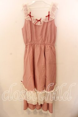 画像1: axes femme / ローズリボンチェックワンピース  アカ O-25-12-17-082-AX-OP-IG-OS