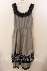 axes femme / ローズリボンチェックワンピース  クロ O-25-12-17-083-AX-OP-IG-OS