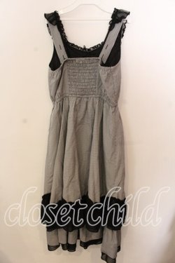 画像2: axes femme / ローズリボンチェックワンピース  クロ O-25-12-17-083-AX-OP-IG-OS