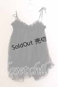 axes femme / 4wayチュールチュニック  クロ O-25-12-17-084-AX-TO-IG-OS