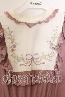 画像2: axes femme POETIQUE / ブロッキングブーケ刺繍ワンピース  ピンク O-25-12-17-085-AX-OP-IG-OS