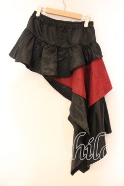 画像3: Qutie Frash / アシメラップスカート  ブラックｘレッド O-25-12-17-008-QU-SK-YM-OS