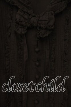 画像2: KETTY / タックフリルフードブラウス  クロ O-25-12-17-014-EL-BL-IG-OS