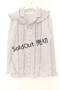 KETTY / ギンガムチェックフードブラウス  ネイビー O-25-12-17-015-EL-BL-IG-OS