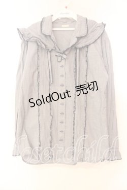 画像1: KETTY / ギンガムチェックフードブラウス  ネイビー O-25-12-17-015-EL-BL-IG-OS