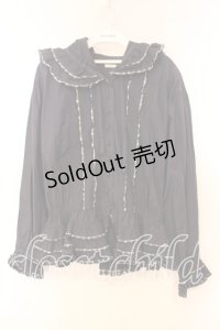 KETTY / ギンガムフリルタックブラウス  ネイビー O-25-12-17-016-EL-BL-IG-OS