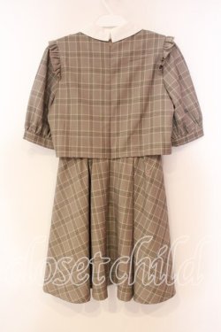 画像3: Rojita / 配色チェックカラーワンピース  ブラウン O-25-12-17-002-LO-OP-IG-OS