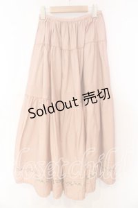 KETTY / パンジー刺繍スカート  ピンク O-25-12-17-022-EL-SK-IG-OS