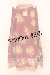 KETTY / ブーケプリントスカート  アカ O-25-12-17-023-EL-SK-IG-OS