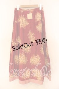 KETTY / ブーケプリントスカート  アカ O-25-12-17-023-EL-SK-IG-OS