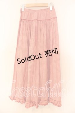 画像4: WONDERFUL WORLD / ギンガムチェック裾フリルスカート  アカ O-25-12-17-024-LO-SK-IG-OS