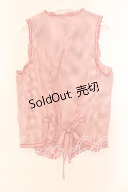 画像4: WONDERFUL WORLD / ギンガムチェックベスト  アカ O-25-12-17-025-LO-TO-IG-OS