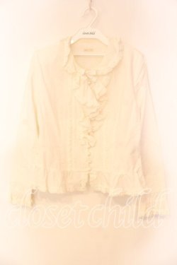 画像1: KETTY / ラッフルフリルブラウス  シロ O-25-12-17-026-EL-BL-IG-OS