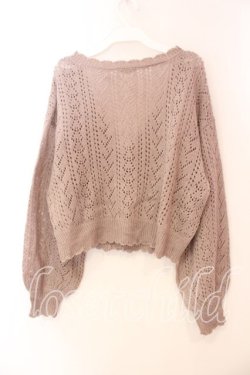 画像3: axes femme / 透かし編みモヘアニットカーディガン  ピンク O-25-12-18-033-AX-TO-IG-OS