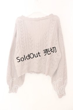 画像3: axes femme / 透かし編みモヘアニットカーディガン  ピンク O-25-12-18-033-AX-TO-IG-OS