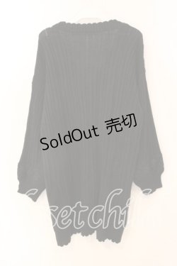 画像2: axes femme / サロン・ド・テ刺繍カーディガン  クロ O-25-12-18-037-AX-TO-IG-OS