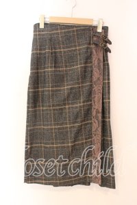 axes femme / サイドプリーツナロースカート  グレー O-25-12-18-041-AX-SK-IG-OS