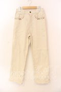axes femme / マリンｘバラ刺繍デニムパンツ Ｍ アイボリー O-25-12-18-044-AX-PA-IG-OS