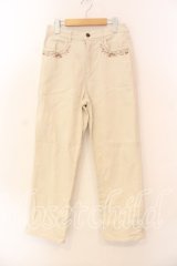 axes femme / マリンｘバラ刺繍デニムパンツ Ｍ アイボリー O-25-12-18-044-AX-PA-IG-OS