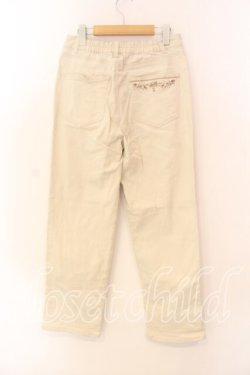 画像2: axes femme / マリンｘバラ刺繍デニムパンツ Ｍ アイボリー O-25-12-18-044-AX-PA-IG-OS