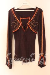 Ozz oneste / ボレロ風カットソー  パープル O-25-12-18-047-OO-TO-IG-OS