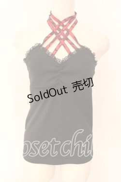 画像1: Qutie Frash / クロスキャミ  ブラック×レッド O-25-12-18-049-QU-TO-IG-OS