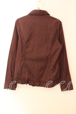 画像3: ALGONQUINS / ストライプフリルブラウス  レッド×ブラック O-25-12-18-051-AL-BL-IG-OS