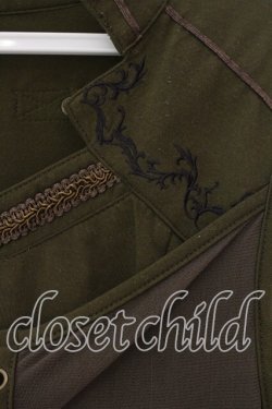 画像2: Ozz Croce / セパレートスリーブレースアップカットソー  カーキグリーン O-25-12-18-052-OO-TO-IG-OS