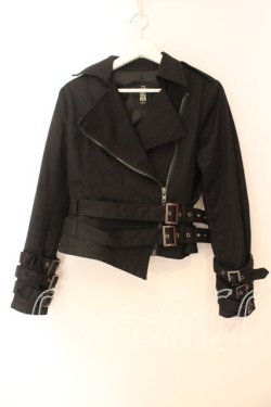 画像1: BPN / ベルテッドライダースジャケット Ｍ ブラック O-25-12-18-054-GO-JA-IG-OS