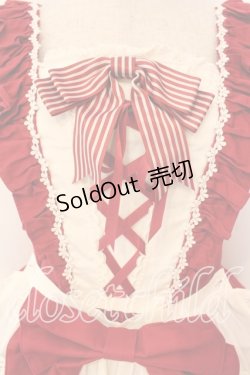 画像2: BABY,THE STARS SHINE BRIGHT / ショコラストライプジャンパースカート  アカ×オフシロ O-25-12-18-005-BA-OP-IG-OS