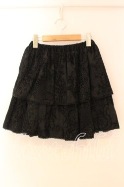 画像1: BPN / フロッキーレースプリント2段スカート Ｍ ブラック O-25-12-18-055-GO-SK-IG-OS