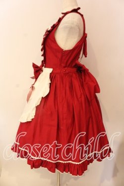 画像4: BABY,THE STARS SHINE BRIGHT / ショコラストライプジャンパースカート  アカ×オフシロ O-25-12-18-005-BA-OP-IG-OS