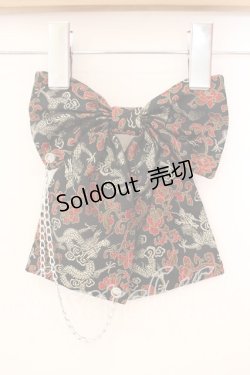 画像1: MAD / リボンブローチ  ジャガードブラック O-25-12-18-065-PU-AC-IG-OS