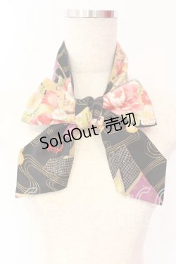 画像1: Despair / ネクタイ  ブラック×和柄 O-25-12-18-066-GO-ZA-IG-OS