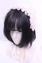 ATELIER PIERROT / レースフリルヘッドドレス  アイボリー O-25-12-18-1041-EL-AC-YM-OS