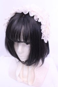 ATELIER PIERROT / レースフリルヘッドドレス  アイボリー O-25-12-18-1041-EL-AC-YM-OS