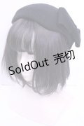 an another angelus / リボン付きトークベレー帽 F クロ O-25-12-18-1042-CA-AC-YM-OS