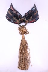 Ozz oneste / タッセル付きチョーカー  ブラック O-25-12-18-1043-OO-AC-OW-OS