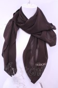 INGEBORG / ロゴ刺繍スクエアストール  ブラウン O-25-12-18-1045-LO-ZA-IG-OS