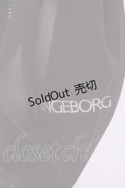 画像2: INGEBORG / ロゴ刺繍スクエアストール  ブラウン O-25-12-18-1045-LO-ZA-IG-ZT485-F004