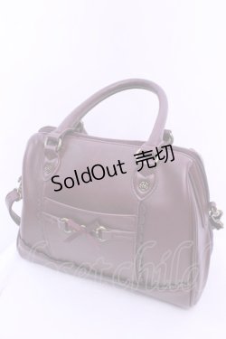 画像1: axes femme / リボンビットバッグ 260×200×120mm ワイン O-25-12-18-1046-AX-BG-IG-OS