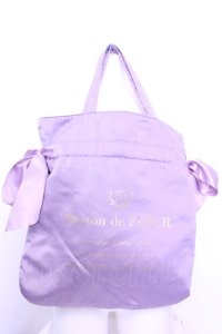 Maison de FLEUR / ダブルリボンギャザートートバッグ  ライトラベンダー O-25-12-18-1054-LO-BG-IG-OS